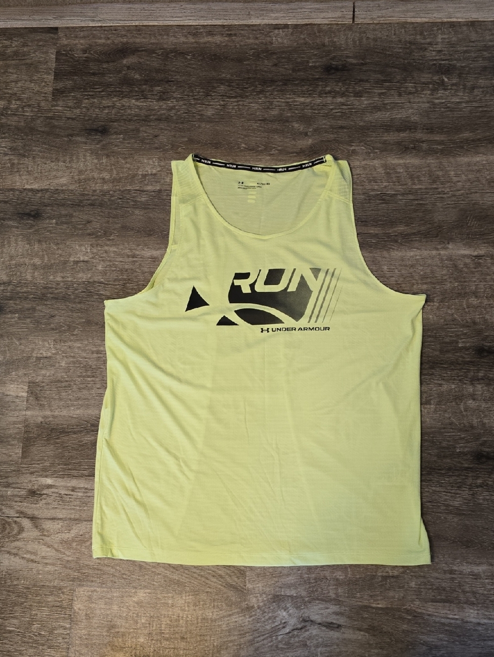 Under Armour Men’s Run Tank Top - Neon Yellow with Black Logo